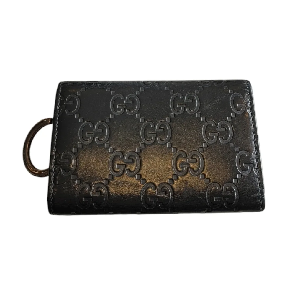 Gucci Guccisimi Black Leather Keycles Card Holder - Picture 2 of 16
